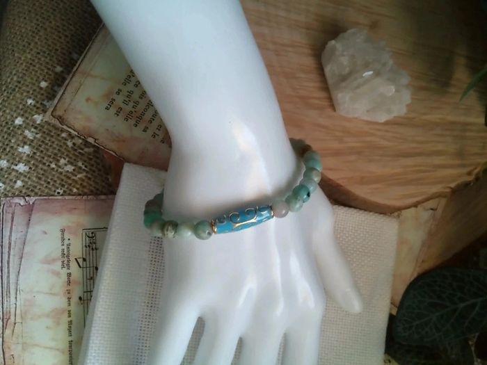 Bracelet bouddhiste amazonite - photo numéro 5