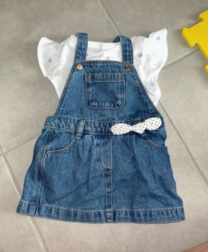 Ensemble salopette jupe