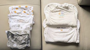 Lot gigoteuses et emmaillotages 0-3 et 0-6 mois