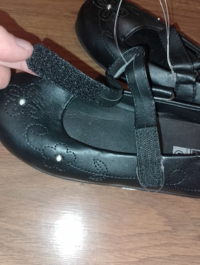 Chaussures soulier noir neuve à scratch - photo numéro 8