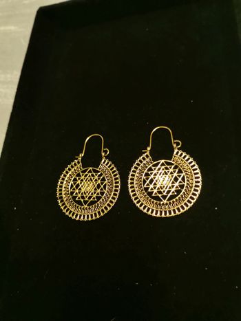 Boucles d'oreilles style bohème dorées
