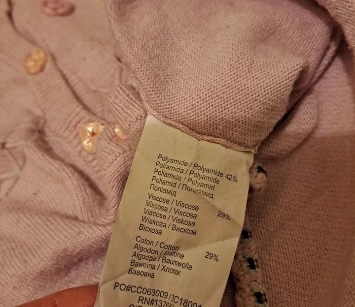 Gilet cardigan lilas fleurs, 3 pommes, taille 12 mois (74 cm) - photo numéro 5