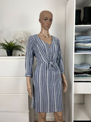 Robe rayée bleu chiné/blanc Bonobo - Taille 38 M