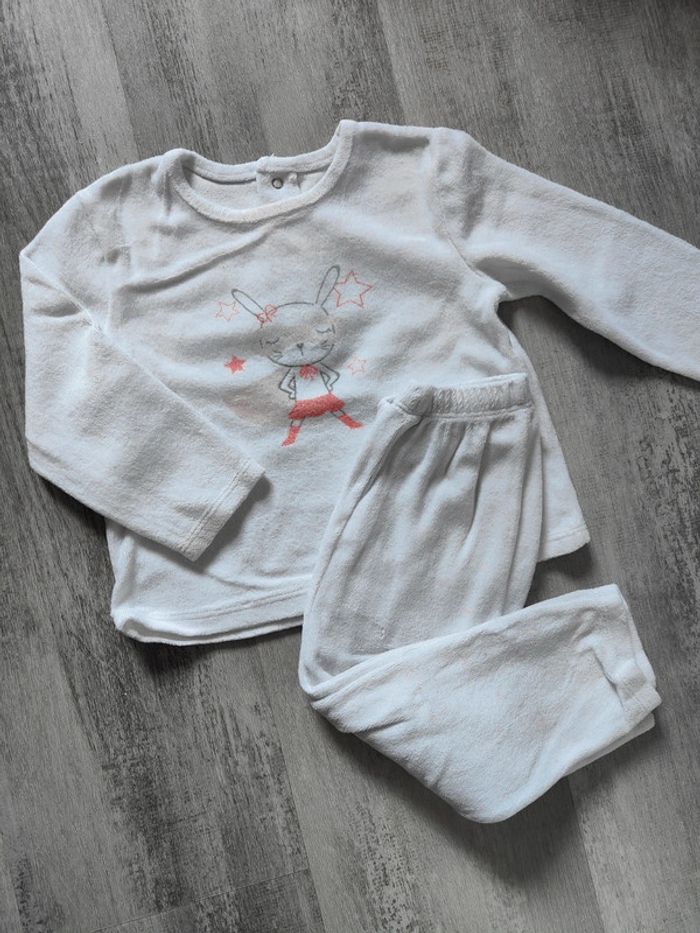 Pyjama velours doux 🐰 18m