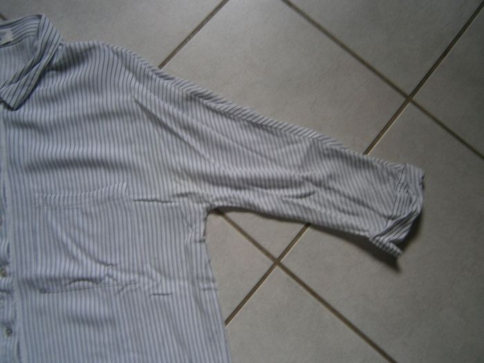 Chemisier ML blanc rayé violet PROMOD Taille 40 - photo numéro 5