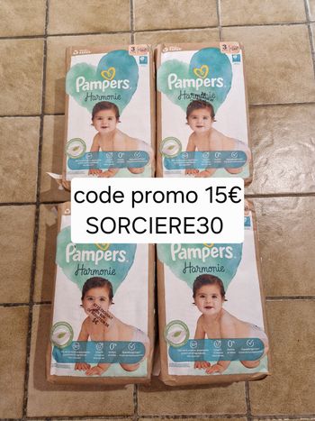 168 couches Pampers Harmonie taille 3