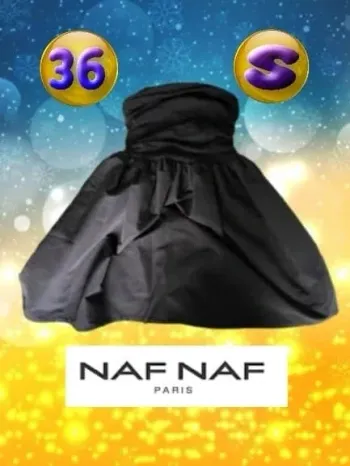 💦 Robe corolle bustier noire NAFNAF taille 36 S