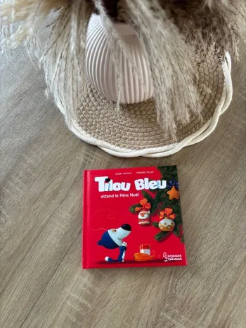 Titou bleu attend le père noel