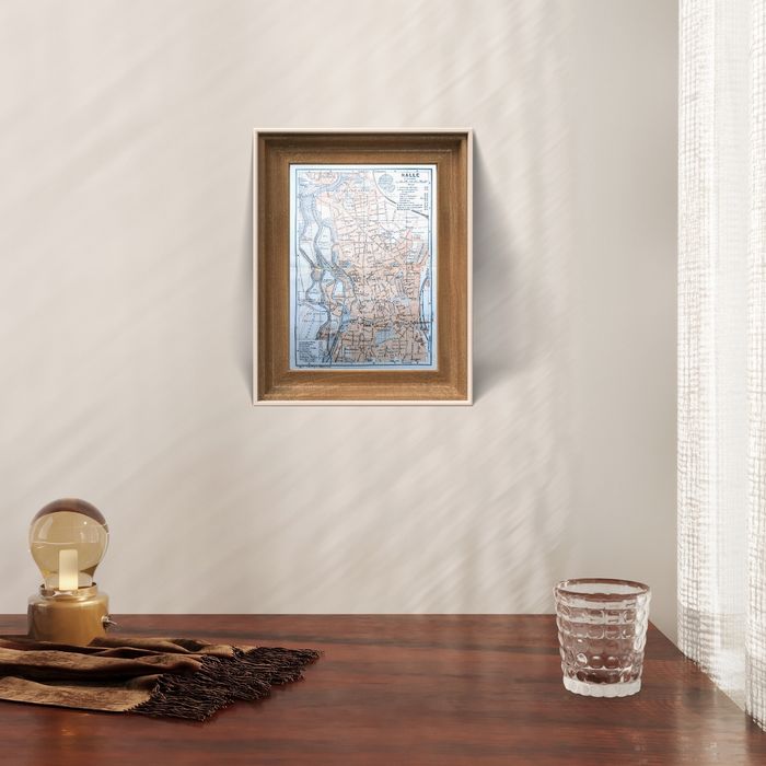 Imprimée en 1914, Halle-sur-Saale, Allemagne, Vintage Authentique (cadre non inclus ) - photo numéro 4