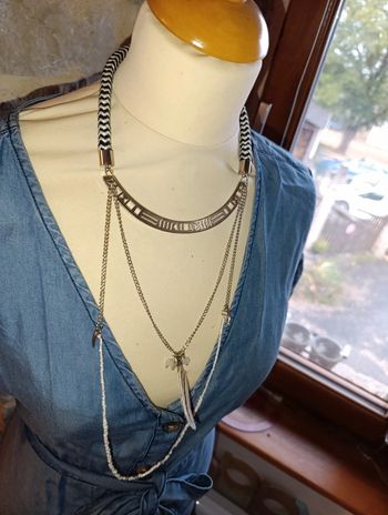 Superbe collier 3 rangs original