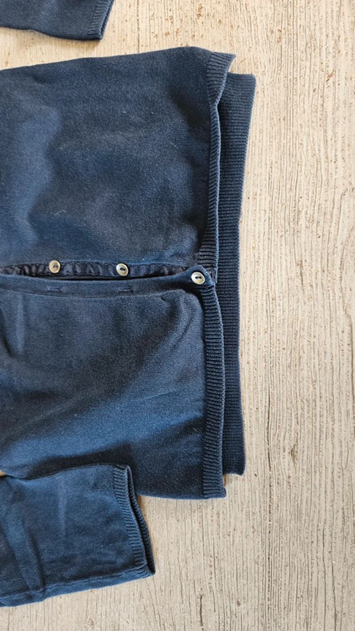 Gilet à manches longues bleu foncé, Zara Girl, 5/6 ans, peu mis - photo numéro 4