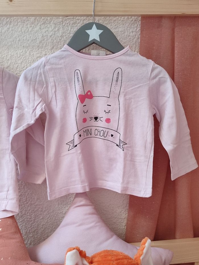 Lot de 2 tee-shirts manches longues - 18 mois - Très bon état - Kiabi/Kimbaloo - photo numéro 3