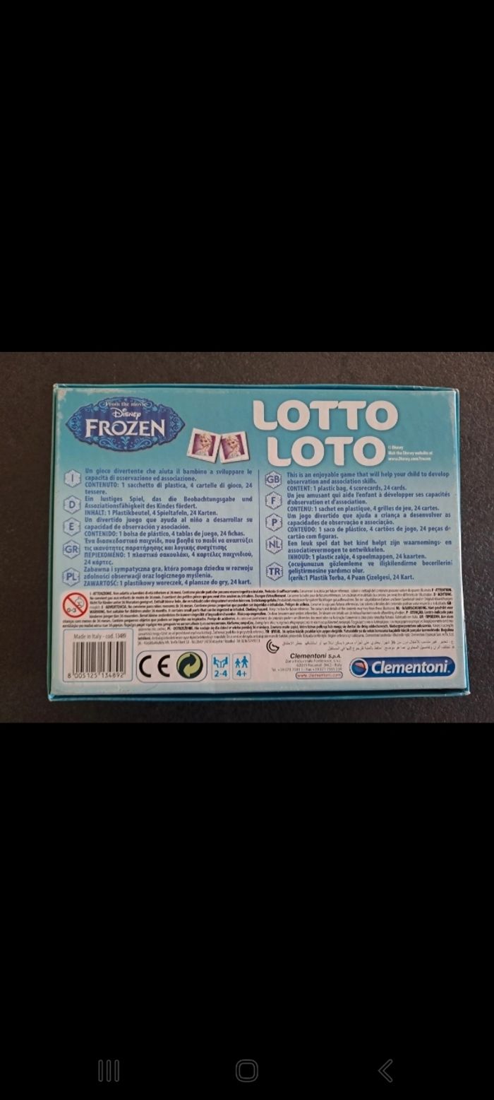Jeu Loto La Reine des Neiges 2 - Clementoni - photo numéro 2