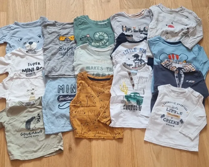 Lot de 16 t shirt manche longue 12 mois