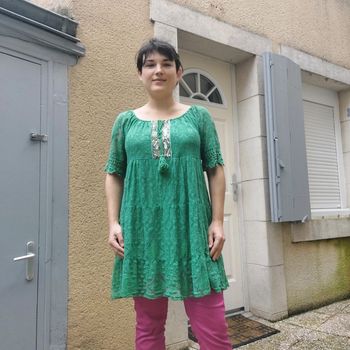 Magnifique robe neuve verte taille unique