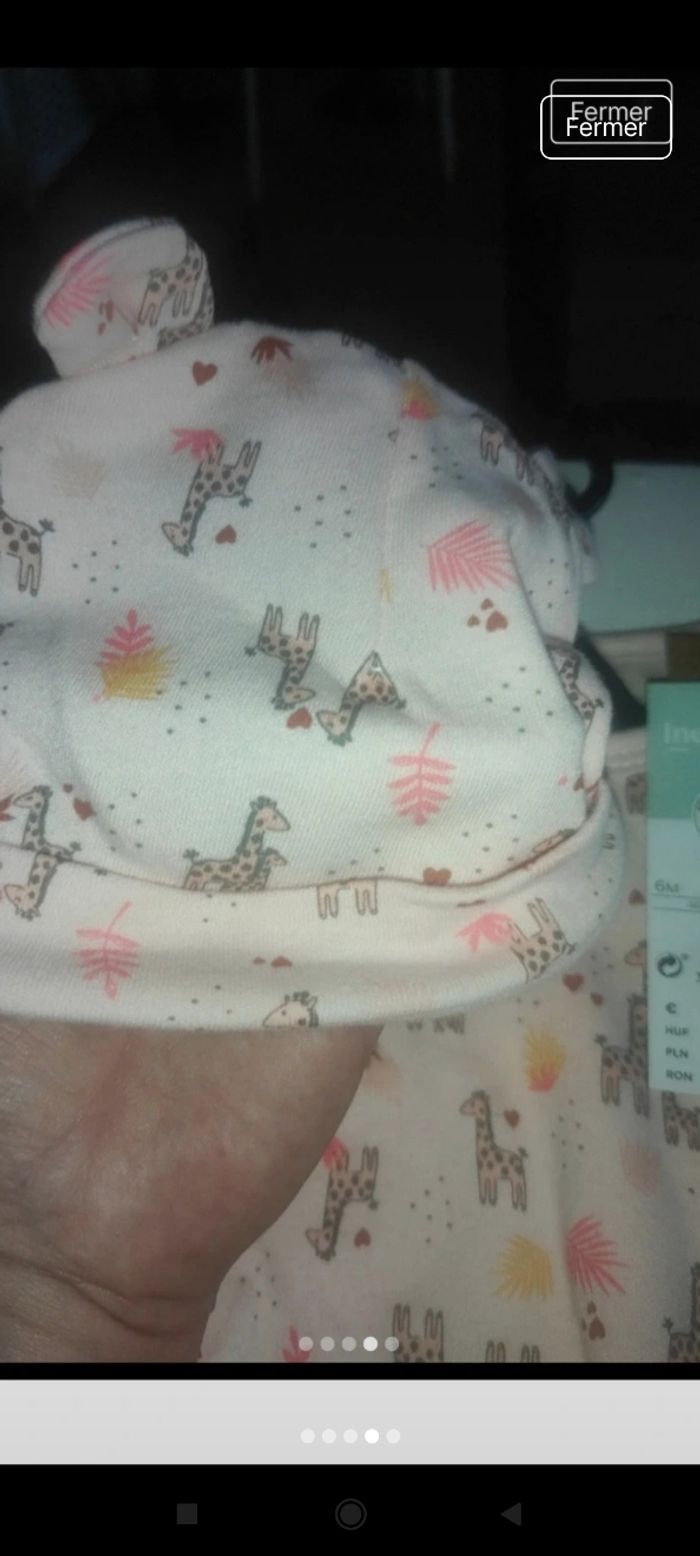 Pyjama avec bonnet neuf e5 - photo numéro 3