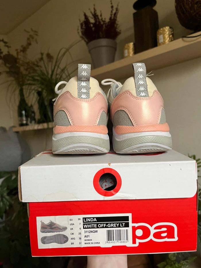Baskets légère et confortable satiné et velours - gris crème rose et blanc - photo numéro 10