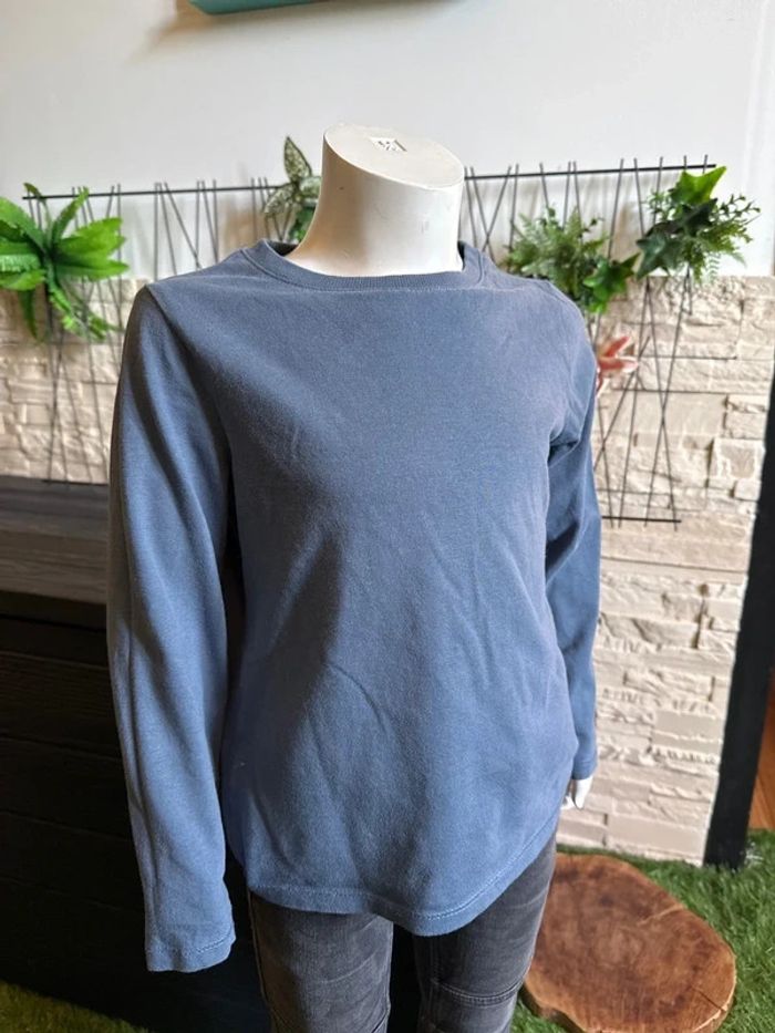 T-shirt manches longue bleu garçon 6 ans - photo numéro 5