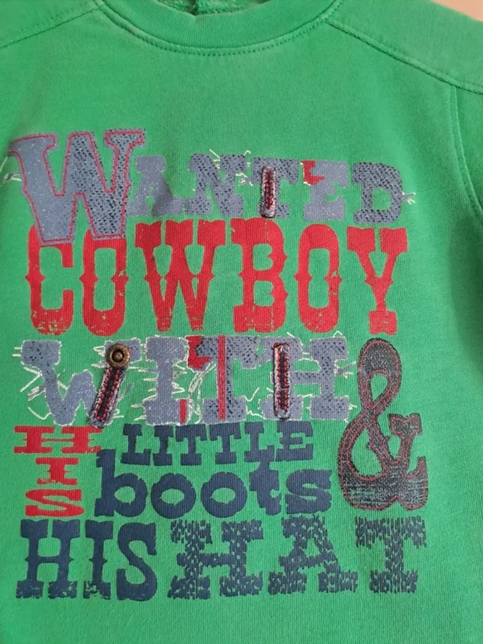 T-shirt garçon vert la compagnie des petits 24 mois comme neuf - photo numéro 3