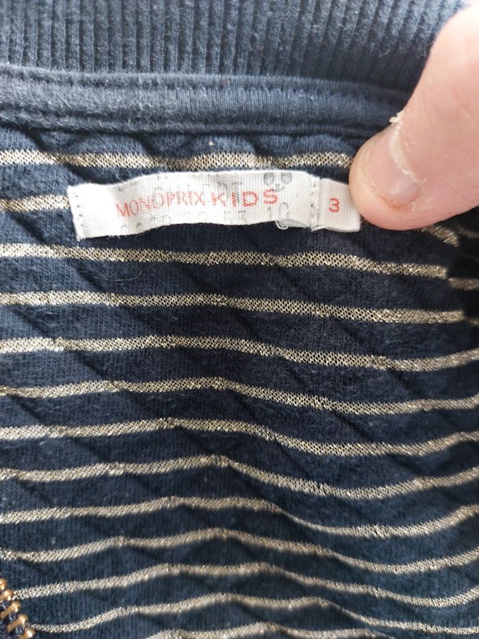 Gilet zippé Monoprix taille 3 ans - photo numéro 3