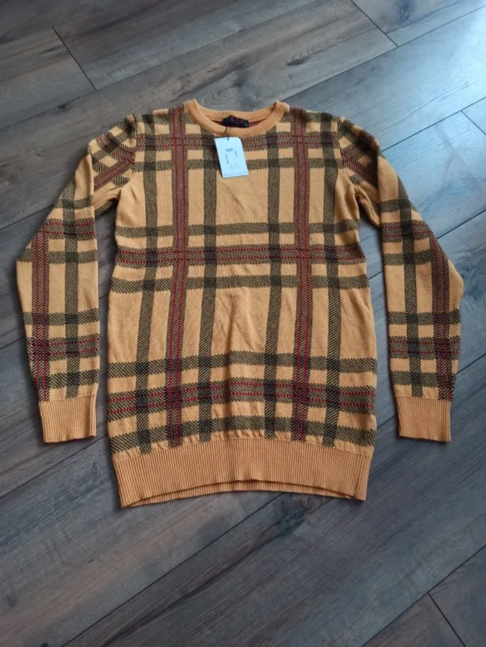 Pull moutarde homme manches longues XXL