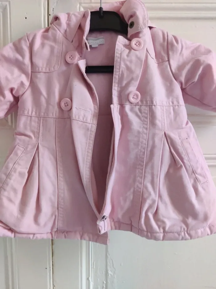 Veste chaude 6 mois rose - photo numéro 2