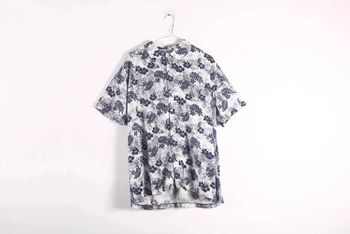 Superbe chemisette en coton motif fleurs des îles (#240206)