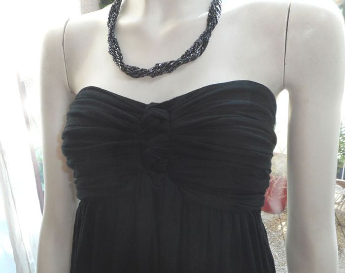 petite robe noire bustier taille 38 comme neuve épaules nues - photo numéro 2