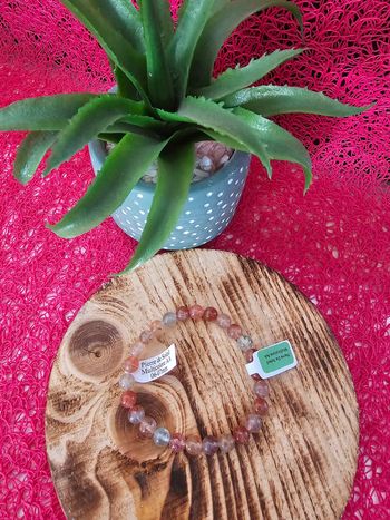 Bracelet Boule 06mm Pierre De Soleil Multicolore AA