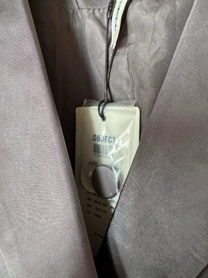 Blazer oversize gris satin 36 Object - photo numéro 4