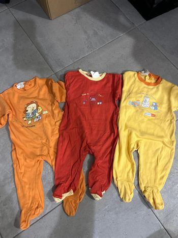 Lot 3 pyjamas bébé 3 mois