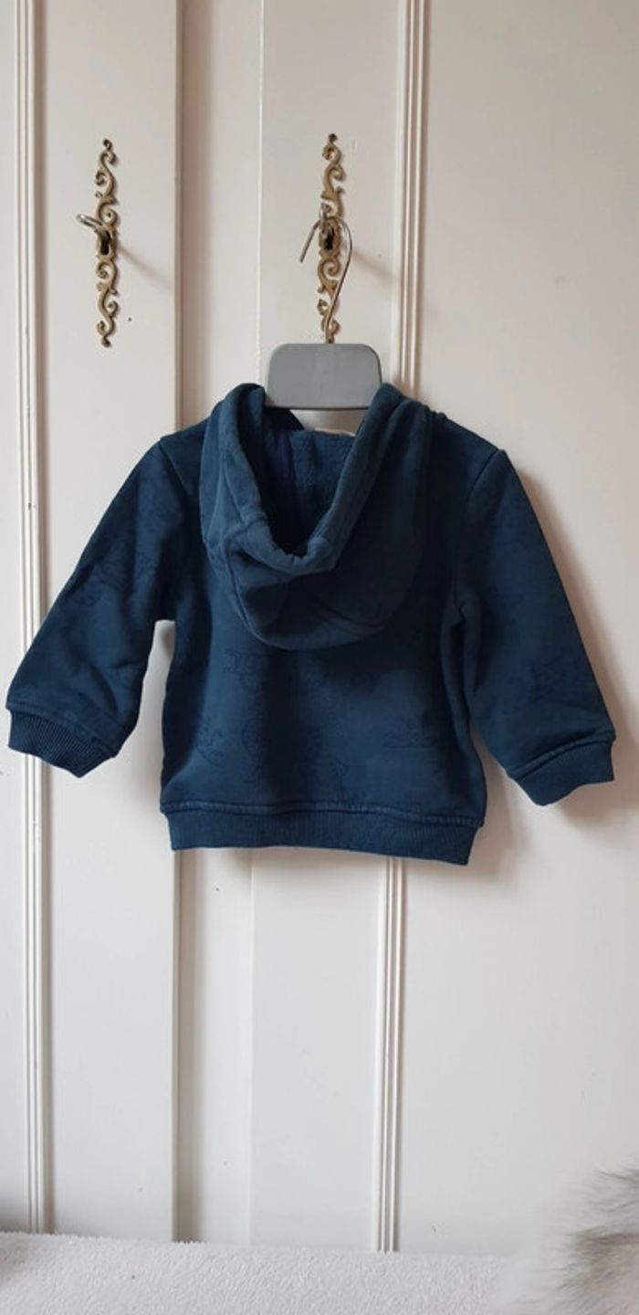 Gilet sweat zippé DPAM 6 mois - photo numéro 4