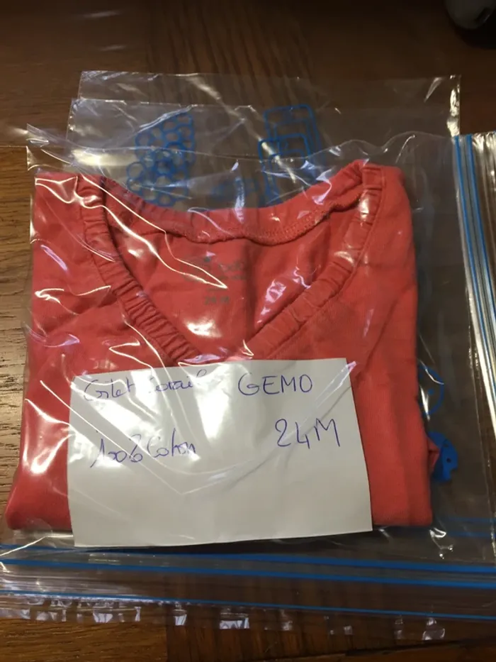 Gilet boléro corail Gémo 24M - photo numéro 5