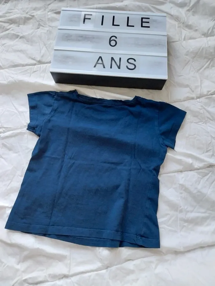Tee-shirt manche courte fille 6 ans - photo numéro 2