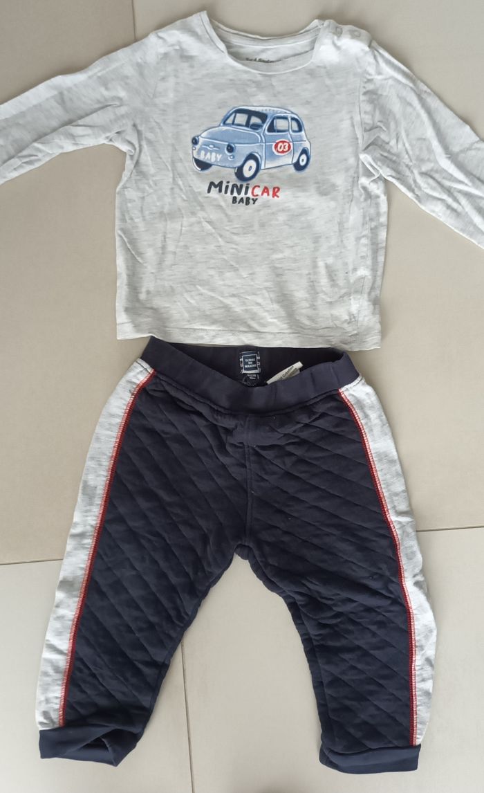 Ensemble jogging + tee-shirt garçon 18 mois - photo numéro 2