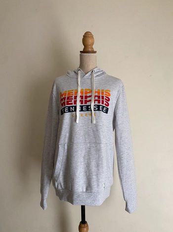 Sweat à capuche gris memphis