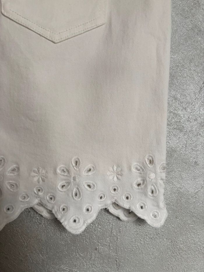 Jupe blanche ajourée fleurs Eldys - photo numéro 7