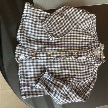 Chemise bleue et blanche