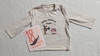 T-shirt noël défaut dessin 18 mois