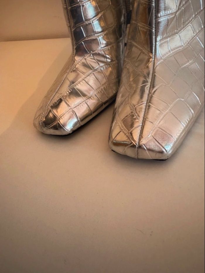 bottes hautes argentées - photo numéro 3