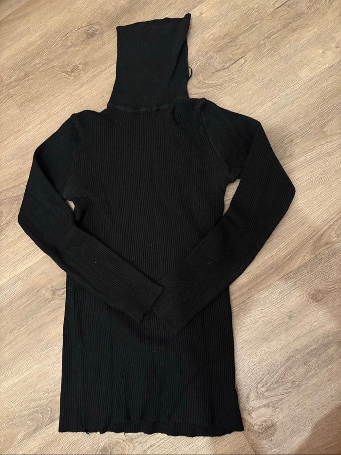 Pull col roulé noir - photo numéro 2