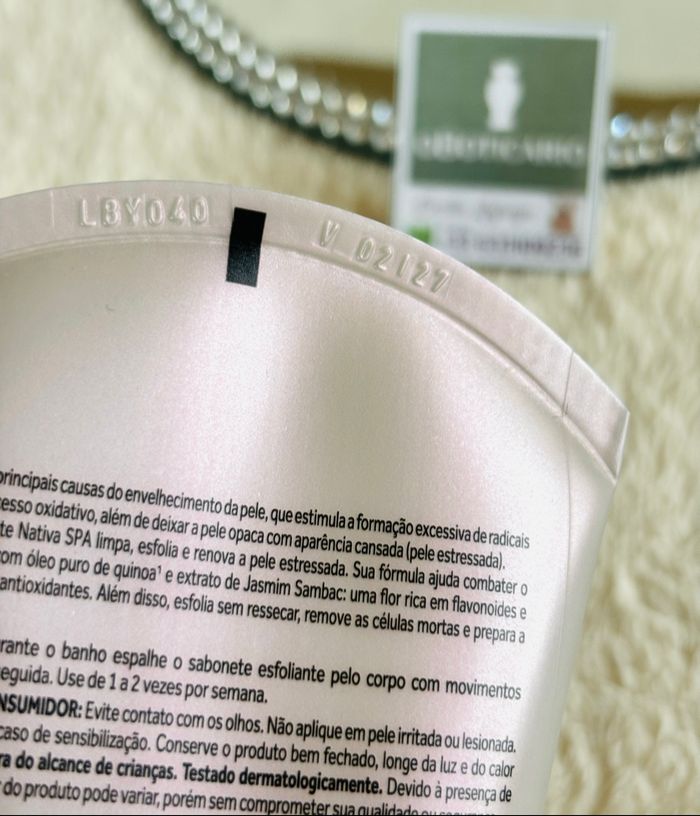 Jabón líquido Exfoliante corporal Nativa spa Jasmim Sambac OBoticário - photo numéro 5