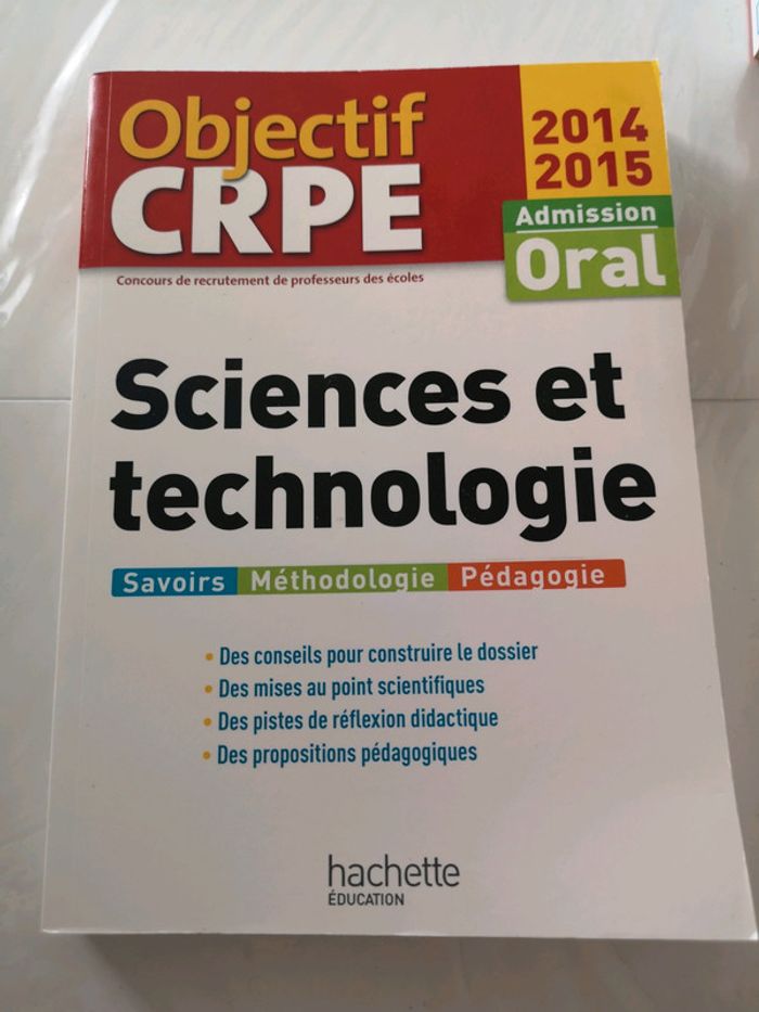 Objectif crpe sciences et technologie