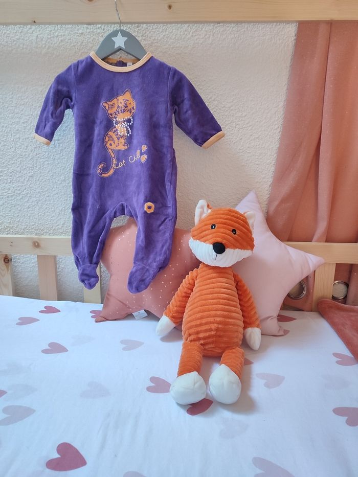 Pyjama une pièce - Theme chat - 3 mois - Très bon état