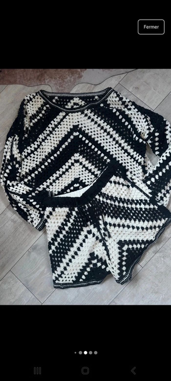Ensemble top + short crochet taille unique - photo numéro 4
