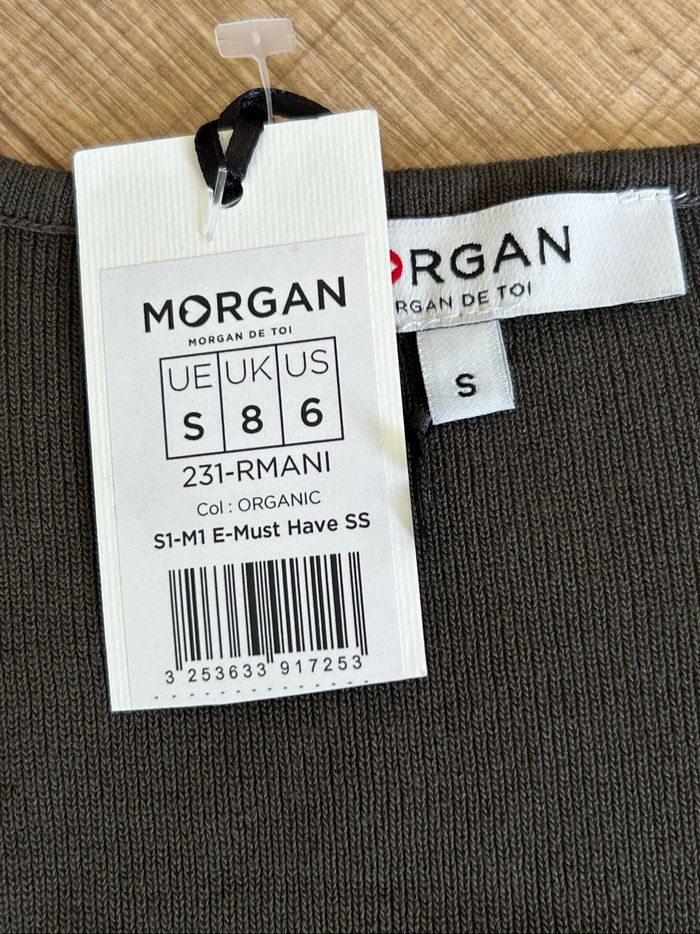Robe verte kaki neuve à manches courtes Morgan taille S - photo numéro 9