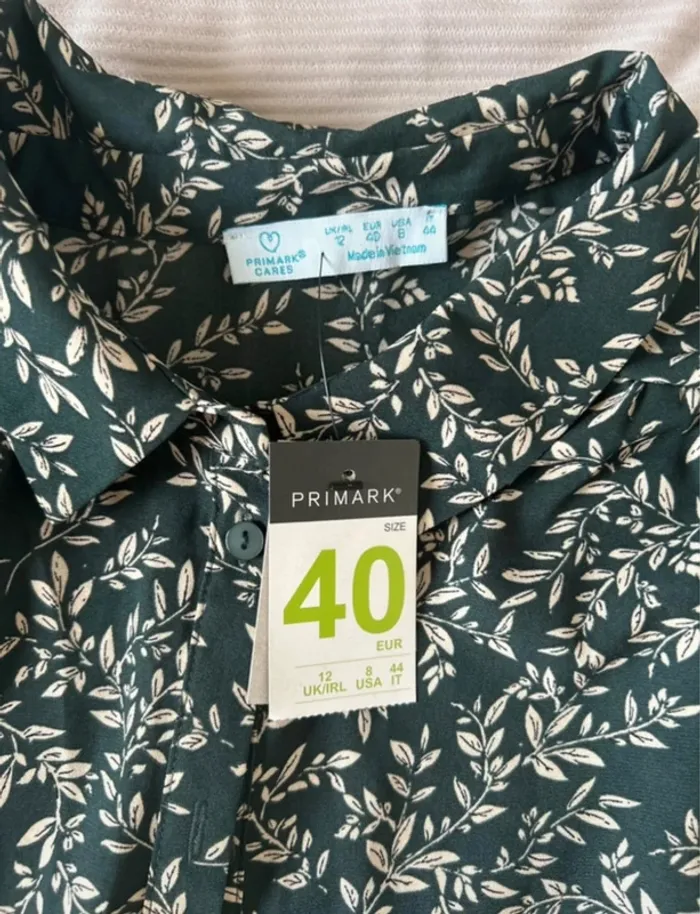 Chemisier fleurie primark vert tailleL neuf - photo numéro 3