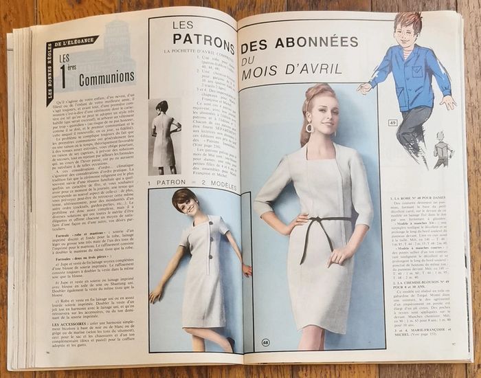 Ancien magazine Mode et travaux 1966 avec 3 patrons + supplément n°784 vintage - photo numéro 11