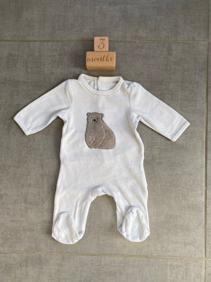 Pyjama velours verbaudet 3 mois