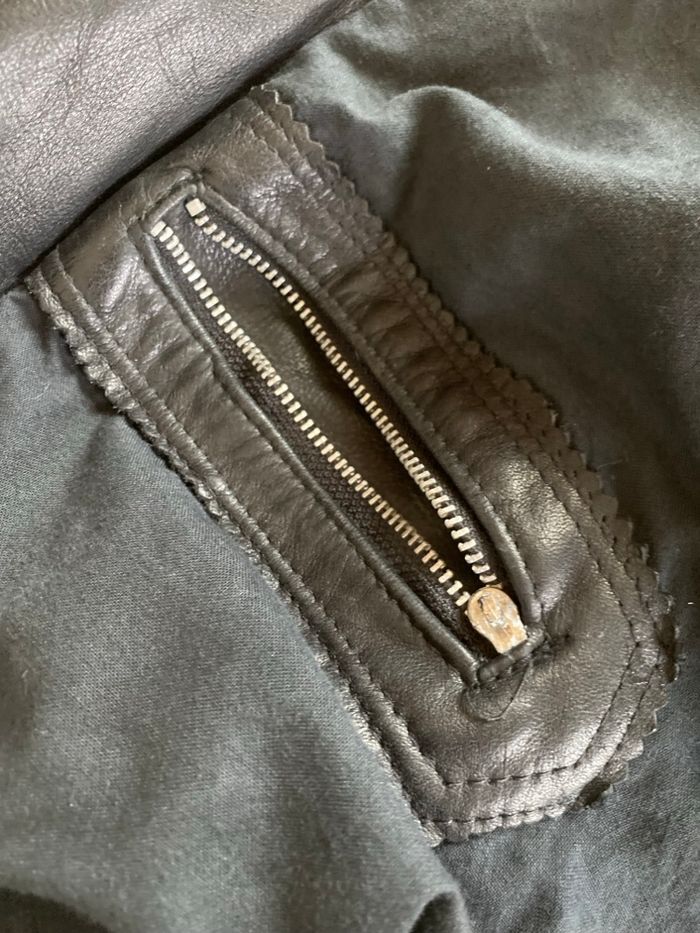 Blouson vintage perfecto en cuir taille 3 Helston's - photo numéro 6